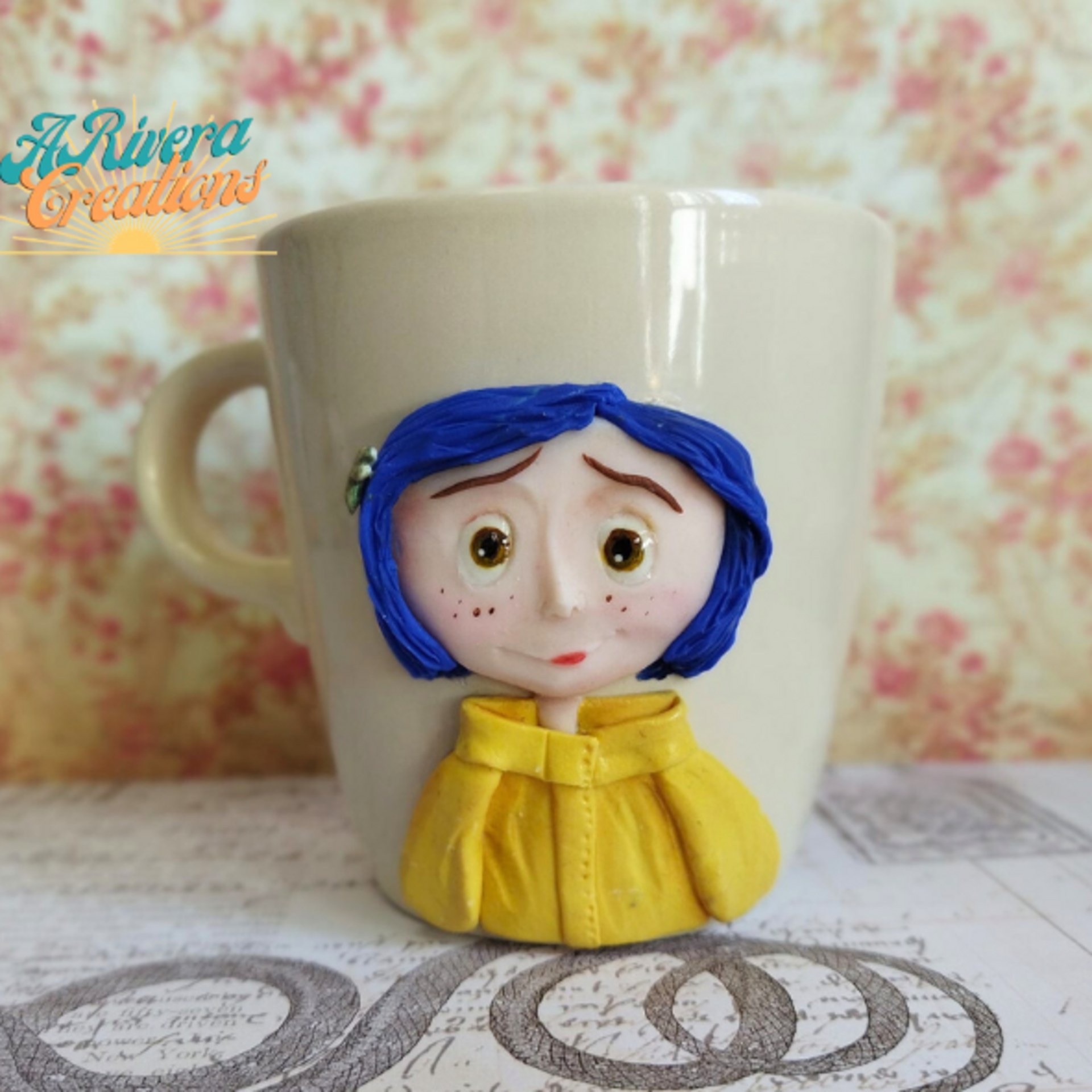 Taza Coraline, tazas decoradas - 4