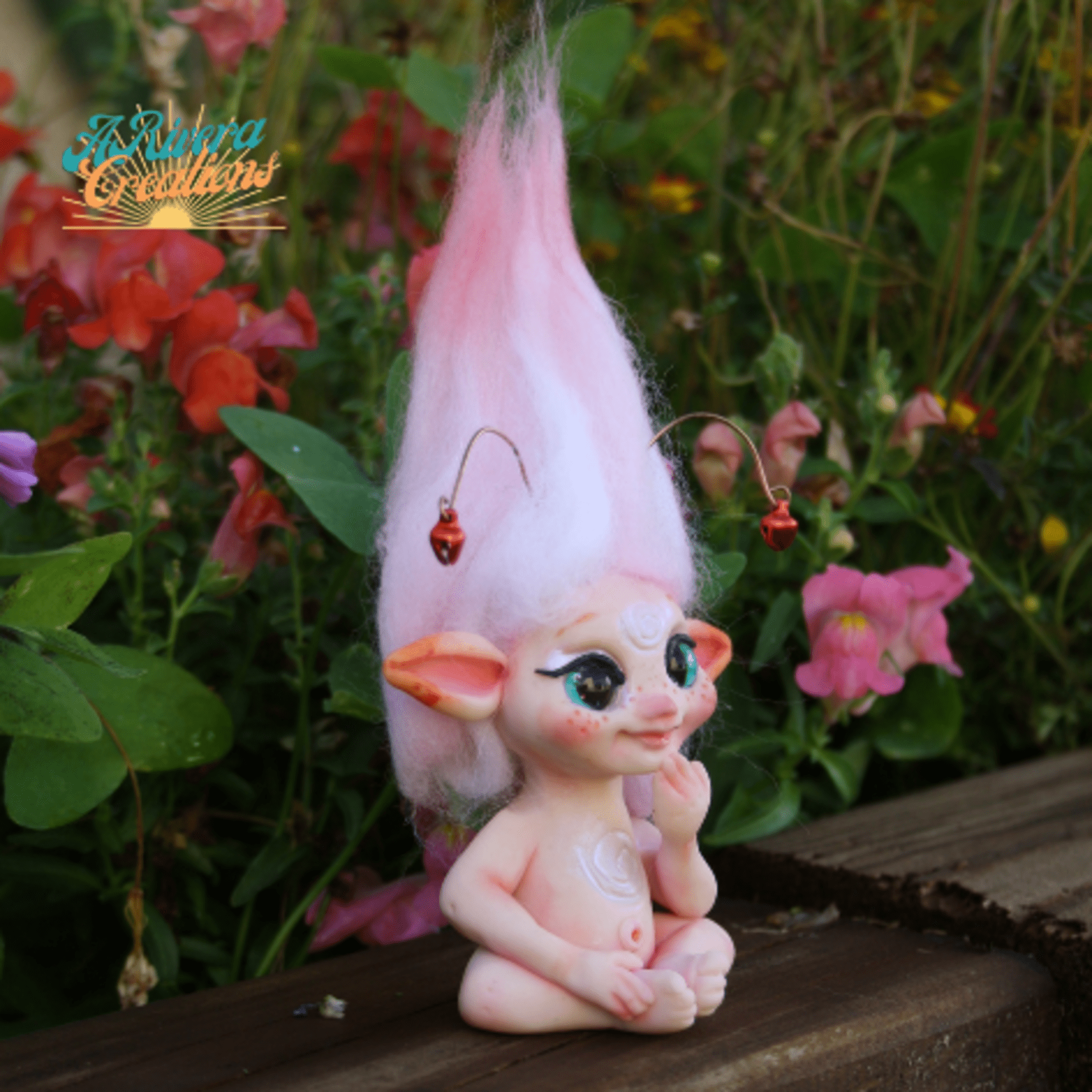 Duende artesanal, duendes mágicos, ooak, muñeco de arte, muñeco de colección, - 4