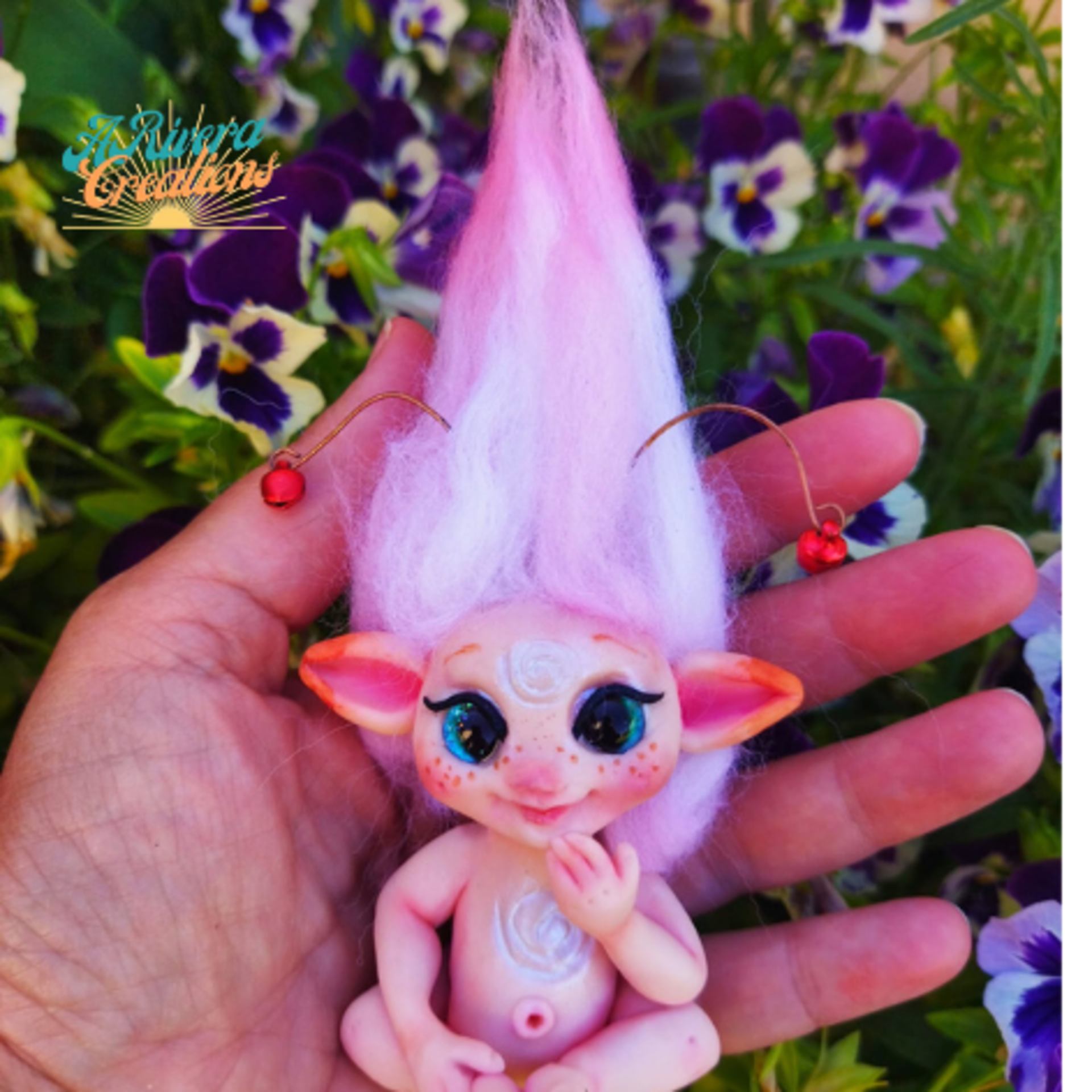 Duende artesanal, duendes mágicos, ooak, muñeco de arte, muñeco de colección, - 3