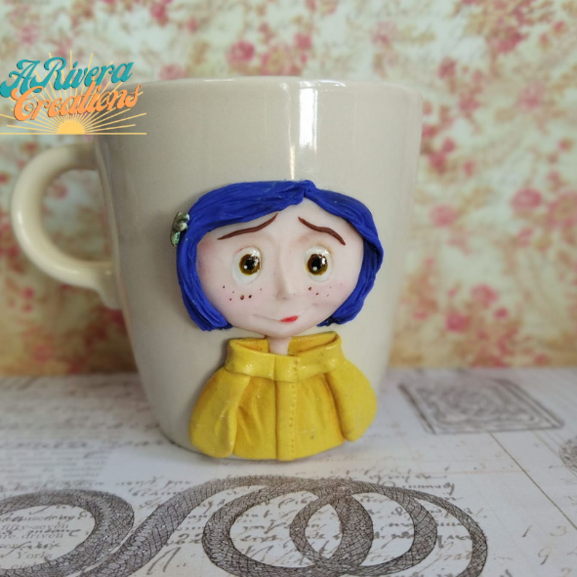 Taza Coraline, tazas decoradas - 3