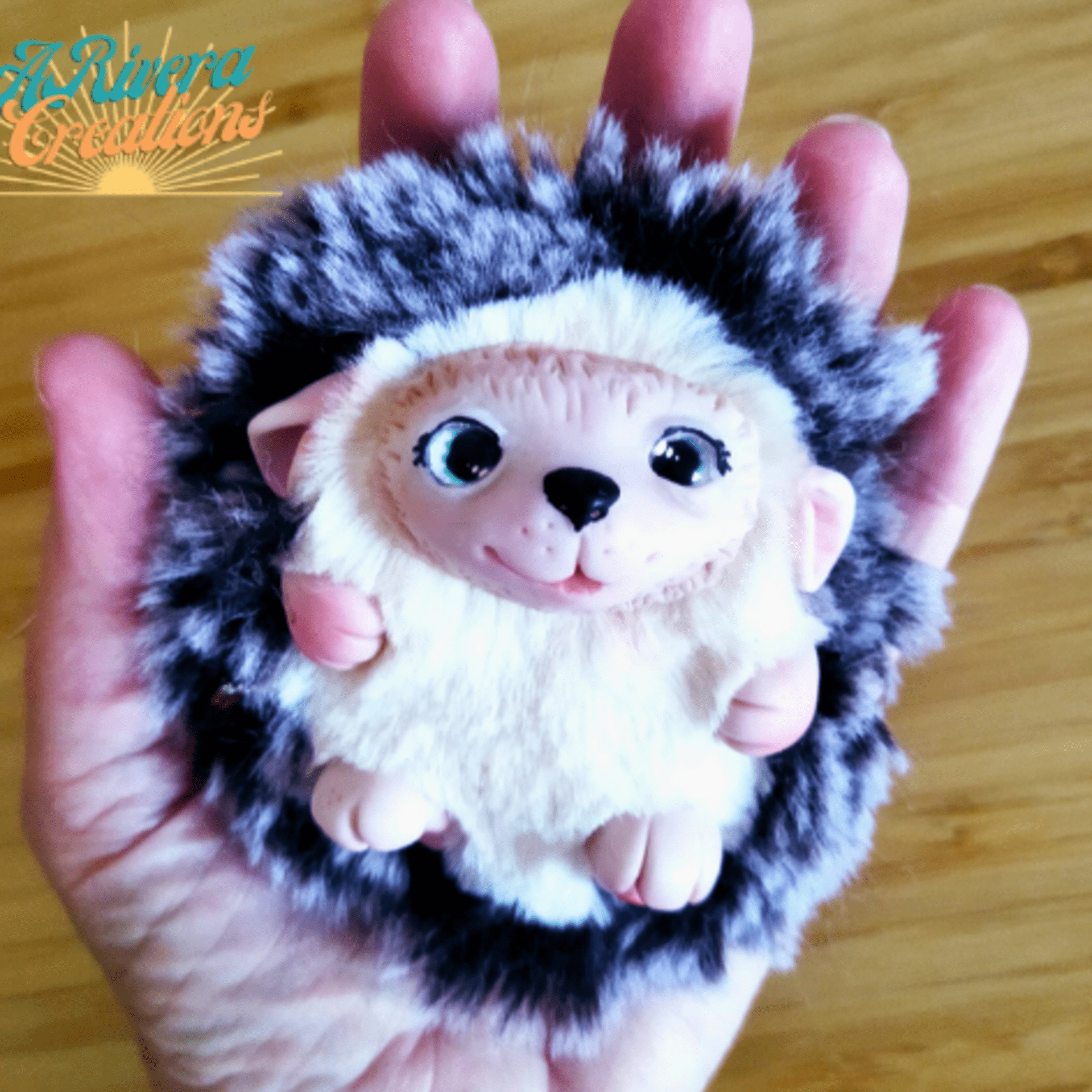 Erizo peluche, Ooak toy, Ooak animal, Ooak erizo, muñeco erizo, peluche tierno - 4