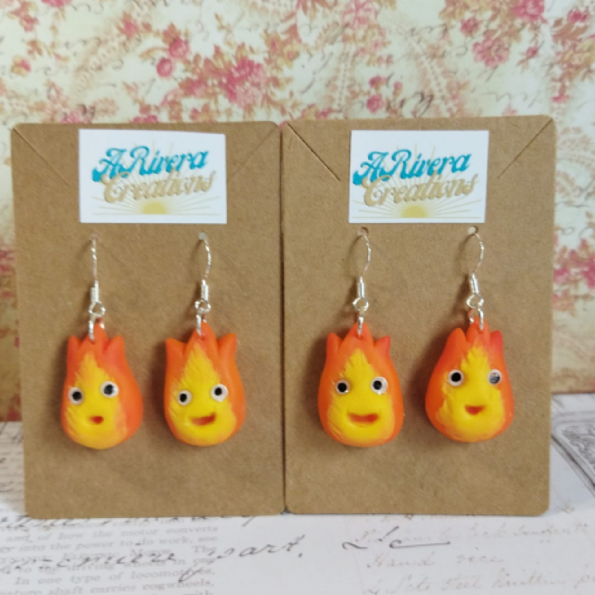 Pendientes Calcifer,Howl's Moving Castle, Ghibli - 2