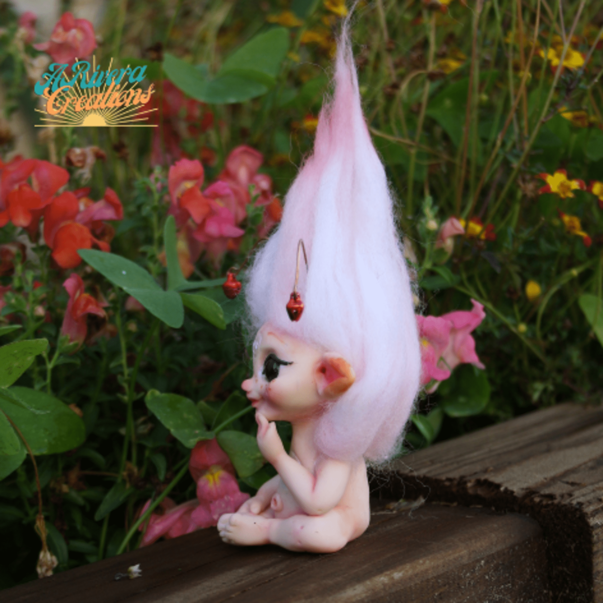 Duende artesanal, duendes mágicos, ooak, muñeco de arte, muñeco de colección, - 5