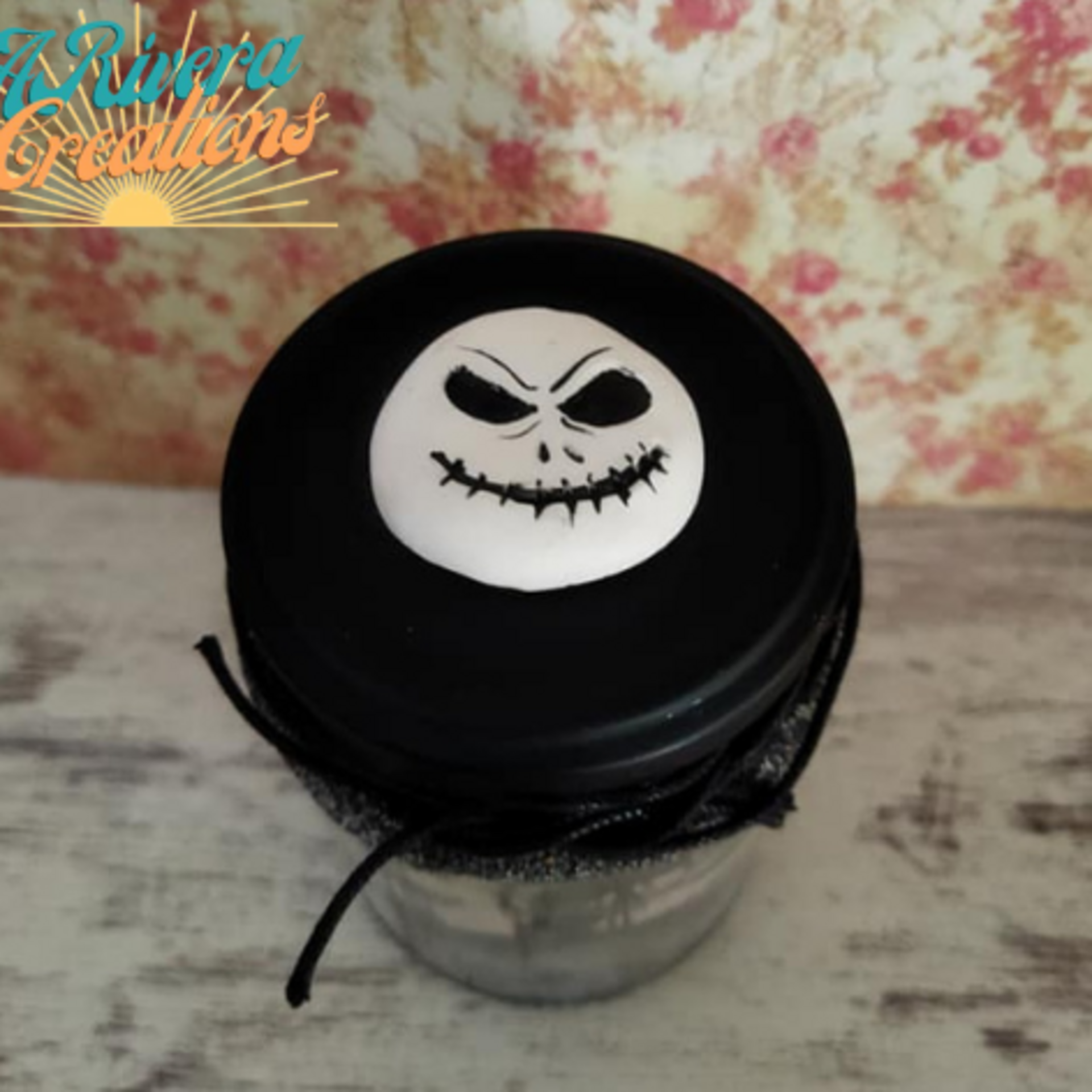 Portavelas Jack Skellington. Frasco decorativo con luz - 5