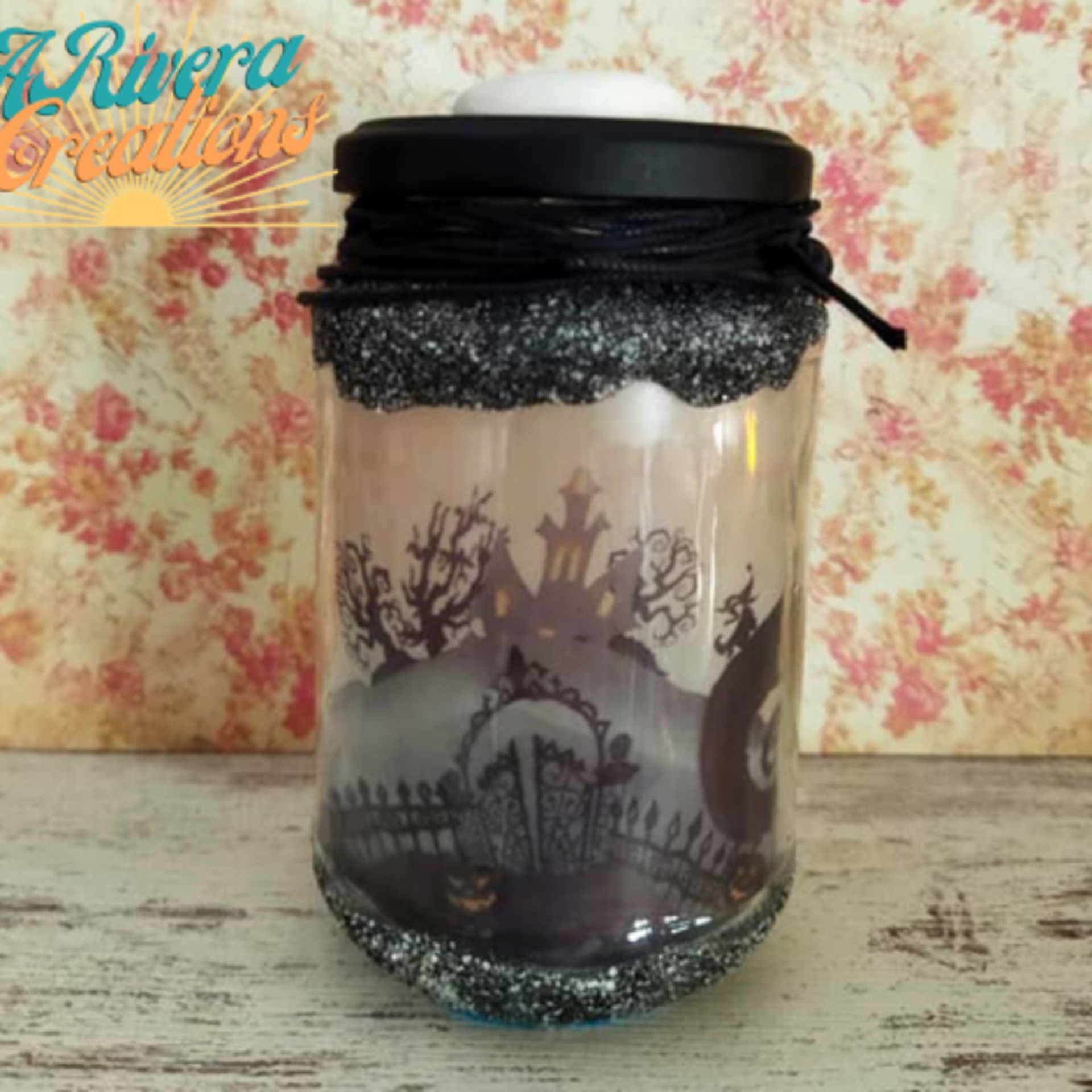 Portavelas Jack Skellington. Frasco decorativo con luz - 7