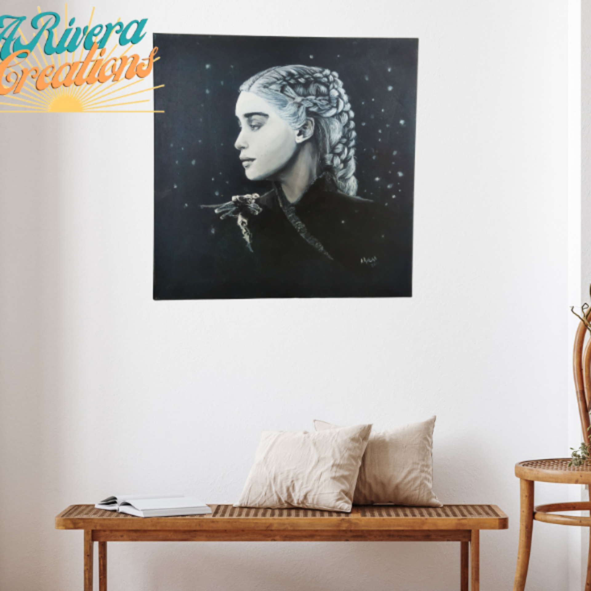 DAENERYS TARGARYEN CUADRO ACRÍLICO, DECORACIÓN JUEGO DE TRONOS - 3